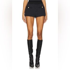 Steve Madden Womens Black Quilted Cordelia Shorts Size Medium